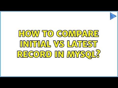 How to compare initial vs latest record in MySql?