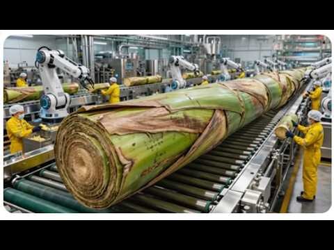 Inside a Banana Stem Factory: Transforming Waste into Fiber and Fertilizer