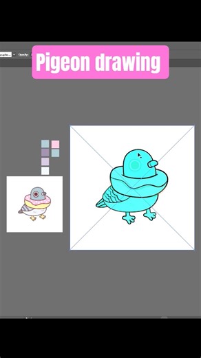 pigeon drawing #cartoon #drawing #illustration