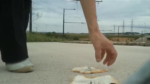 Flattening Bread Under Feet