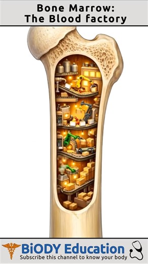 Your Bones Make Blood? 🙄| Your Body’s Blood Factory 🤔| Bone Marrow Explained |#bonemarrow #bodyfacts