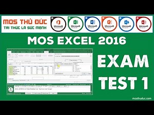 MOS Excel 2016 Practice Exam 1
