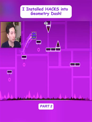 I Installed HACKS into Geometry Dash! part 2 #geometrydashgame #fyp #videoviral
