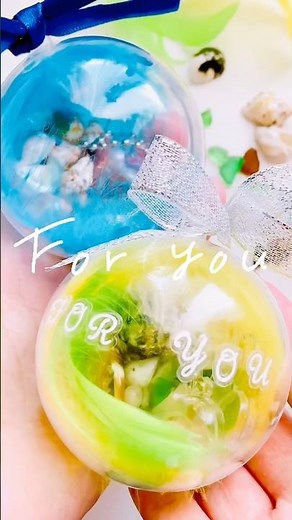 【海を感じるシーボール】ミニミニシーグラス＆シェル＆シャカシャカキーホルダーいり #シーグラス #ハンドメイド #手作り工作 #seaglass #handmade #diy #ギフト #推し活