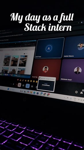 my day as a full stack developer intern 💪💻👨‍🎓#developer #fullstack #internship #wfh#mydailyroutine
