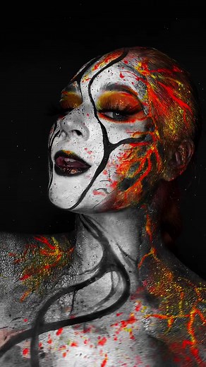 Makeup Transition: SFX Bodypaint Reveal