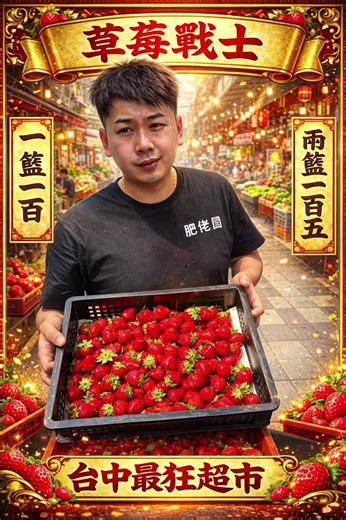 3/31（禮拜二） 🔥 新鮮大湖草莓來啦！！！超扯超扯！！ 🔥 🍓 大湖草莓（2.5 斤／一籃） 💥 一籃 100 元 💥 兩籃 150 元（等於一籃 75 元！） 現摘直送、香氣爆棚、酸甜超涮嘴！！！ ✨ 草莓牛奶做法（超簡單超好喝） 🥛 材料： ▪ 新鮮草莓 8–12 顆（越多越濃） ▪ 牛奶 300ml ▪ 砂糖或蜂蜜 1–2 小匙（可加可不加） ▪ 冰塊 適量 🔥 做法： 1️⃣ 草莓洗乾淨、去蒂 2️⃣ 全部食材放進果汁機 3️⃣ 打約 10 秒，想喝冰的加點冰塊 4️⃣ 喜歡濃一點就多加草莓！ 👉 超香、超濃、超順口！小孩大人都搶著喝！！ ──────────────────── 🕘 營業時間：每日 9:00–21:00 📍 地址：台中市北屯區環中東路二段430號（肥佬闆複合超市） 🅿️ 停車場：406 台中市北屯區軍福十一路 362 號 🔗 官方 LINE 群組（不想錯過第一手超扯超扯價格點這裡） https://line.me/ti/g2/XV77scyFbqdVqH-uPSoGr3vX6dv2FwtpMSbiyw?utm_source=invi