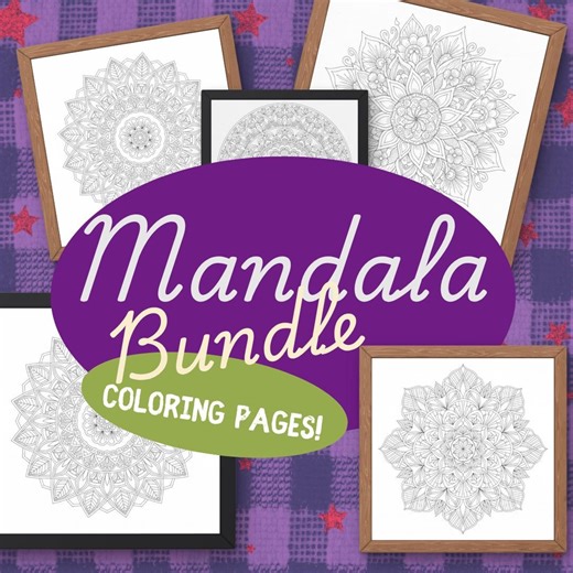 Cozy Mandala Coloring Bundle Printable, Relaxing Coloring Pages for Adults & Teens, Cute Digital Coloring Book for Ipad, Letter Size - Etsy