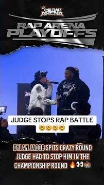 Dylan Jacob went so hard judge had to hold him back at the end of the battle! #rapbattle #battlerap