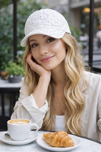 White Lace Baseball Cap, Rhinestone Floral Hat, Elegant Women Cap - Etsy