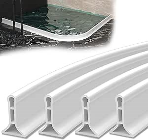67 Inch Shower water guard - Premium Collapsible Shower splash guard- Bath Shower Barrier, Water Stopper, and Retention System for Dry and Wet Separation in Bathroom, Kitchen, and More (5.6 Ft)