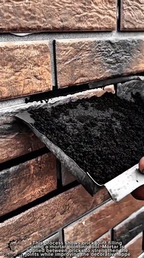 Brick Joint Filling Work Tool Using Mortar Pointing Tool #worktool