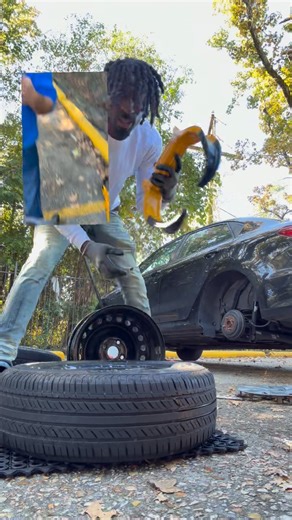 Daniel Ugbo on Instagram: "Fuck them boot companies sincerely @keepmovingroadside #roadsideassistance #mobiletire #tirerepair #bootremoval"