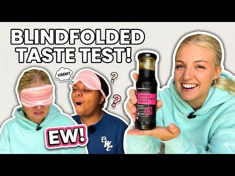 BLINDFOLDED TASTE TEST WITH MY SISTER!