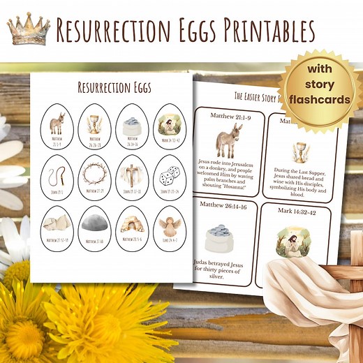 Resurrection Eggs, Easter Hunt Printables, the Easter Story, Holy Week Games, Printable Resurrection Eggs - Etsy