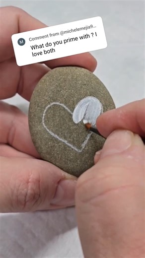 A common question I get asked is what I use as a primer/base coat, and the answer is GESSO! My favorite brand so far is Liquitex gesso. I love it because it helps me get nice solid colors without as many coats of paint. Also, if you have a super smooth rock that is almost "slick," it helps give something for the paint to grip onto! | Jessica Rocks