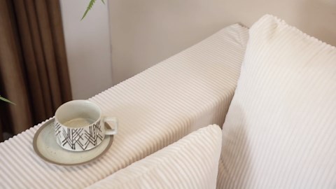 Cloud Modular Sectional Sofa, L-Shape Boneless Couch, Modern Corduroy Sofa with Chaise Lounge, No-Assembly Required, Deep Seat Modular Cloud Couch for Living Room, Apartment, Black