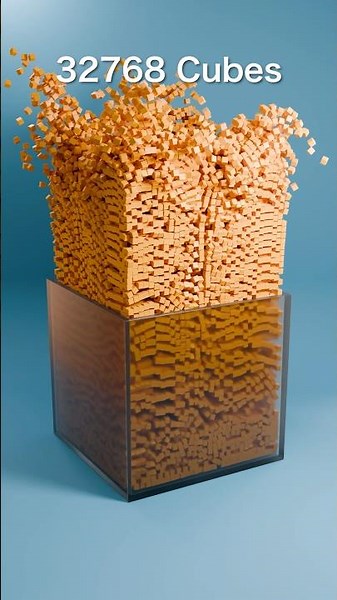 30,000 Cubes in Trasparent Box