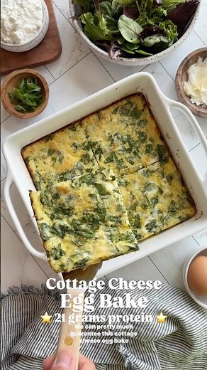 Cottage Cheese Egg Bake #highprotein #breakfastrecipes #shorts