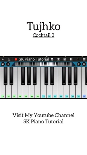 Tujhko - Cocktail 2 | EASY Piano Tutorial