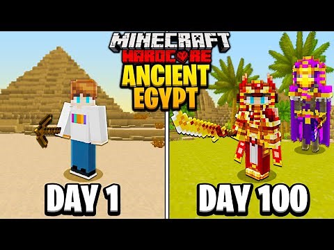 I Survived 100 Days in ANCIENT EGYPT in Hardcore Minecraft...