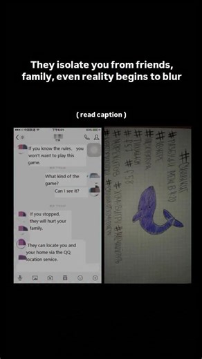 dark stories on Instagram: "The Blue Whale Challenge started in Russia around 2015 and quickly became known worldwide. It was not a game you could download. It was a secret network of online groups where anonymous people called curators targeted vulnerable teenagers. They would send private messages to teens and slowly gain their trust. Over time they manipulated them into doing what they wanted. The challenge gave daily tasks. At first the tasks seemed harmless like drawing a whale, taking self