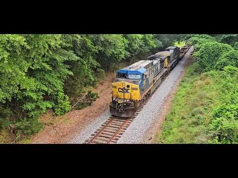 CSX S806 Loaded Military Train chase Greenwood to Mineral Springs, NC w/2 YN2s