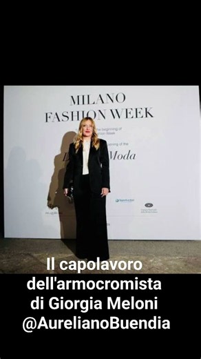 Giorgia Meloni (Fratelli d'Italia) alla Fashion Week di Milano