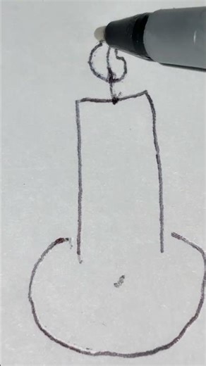 How to draw a easy candles 🕯️ ￼