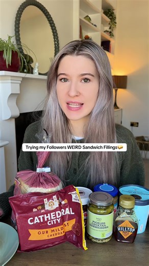 trying my followers weird sandwich fillings!!🥪🧀🍫chocolate and cheese ... pls comment below more for part 2! #food #viral #tastetest #sandwich #weirdfoodcombinations