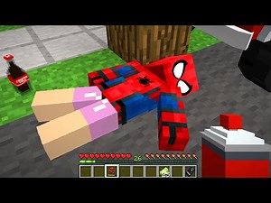 Don't Be Friends with SPIDERMAN in minecraft! Real life SPIDERMAN! NOOB VS PRO funny animation