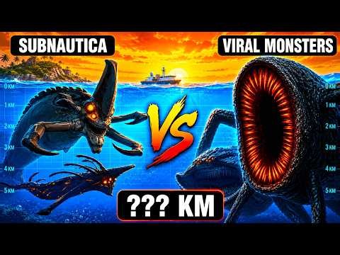 Subnautica Leviathans vs Viral Sea Monsters | Who Is BIGGER? Size Comparison 2026