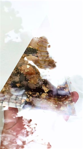 Crystals inside: •\tStones from Gobi Desert •\tClear Quartz •\tMongolia Clear Quartz Orgonites are used to cleanse negative energy and to counteract the effects electromagnetic waves have on our body. This one of a kind orgonite carries the whispers of ancient deserts and the clarity of untouched highlands. It holds the grounding power of stones shaped by time and wind, each grain infused with deep stillness and spiritual resilience. At its core, this piece is designed to amplify energy, clear s