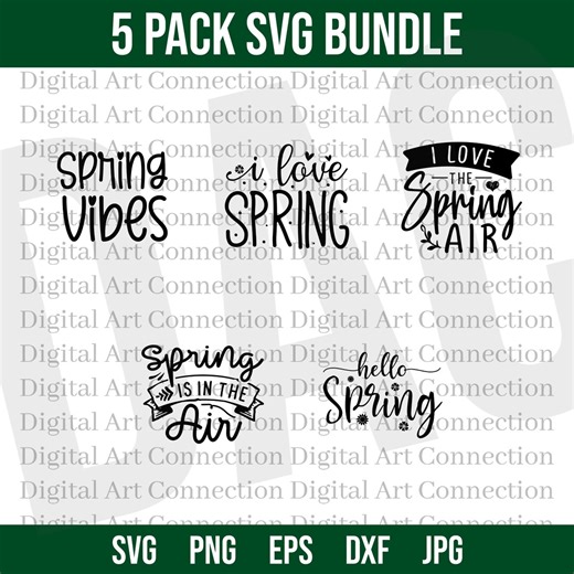 Spring SVG Bundle, Cut Files for Cricut, Spring Vibes (digital Download) - Etsy