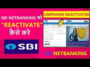 SBI II Reactivation of SBI Netbanking II Reactivation of Username II
