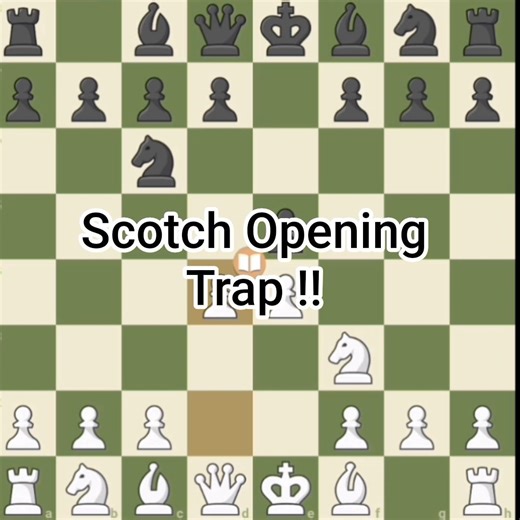 Scotch Opening Trap for Beginners 🚀!#openingtraps#chessstrategies #chesstactics#chesscom#checkmate