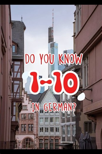🇩🇪 Learn German numbers 1–10! 🔢 Eins, zwei, drei… #LearnGerman #Deutsch