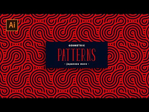 How to design geometric wave pattern | Japanese wavy lines in illustrator