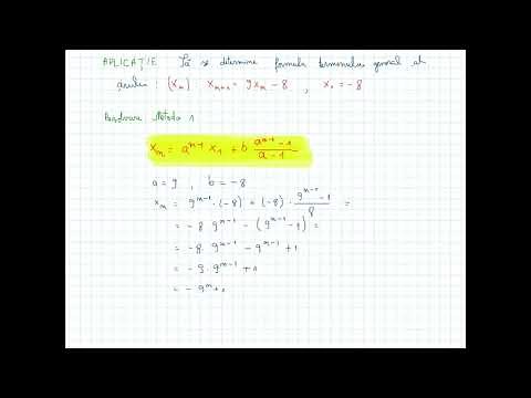 Recurențe liniare de ordinul întâi