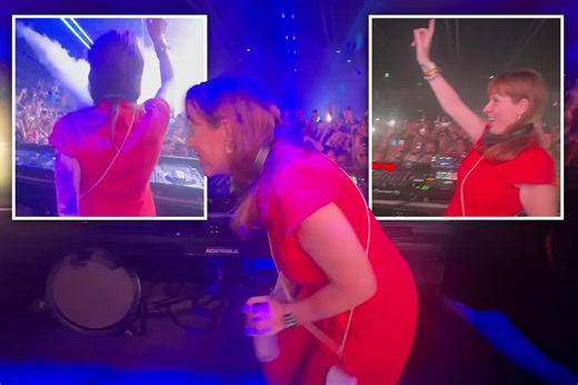 Incredible moment Angela Rayner is seen raving in DJ booth at Ibiza club