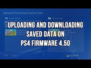 Uploading / Downloading Saved Data on PS4 Firmware v4.50