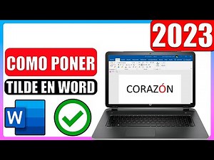 ✅Como poner tilde en word en laptop