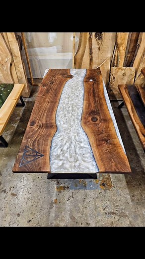 38K views · 947 reactions | Marbled White x Deathly Hallows 慄 Link In Bio For A Table Quote  . #epoxytable #woodworking #woodwork #woodenfurniture #woodworker #woodcraft #table #harrypotter #harrypotterfan #harrypotterforever #harrypotterart #deathlyhallowstattoo #wizard #saturday | Backyard Resin | Facebook