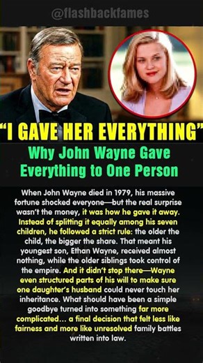 Why John Wayne Gave Everything to One Person #shorts