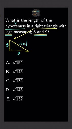 ACT Math - Geometry 📐- Right Triangle & Pythagorean Theorem