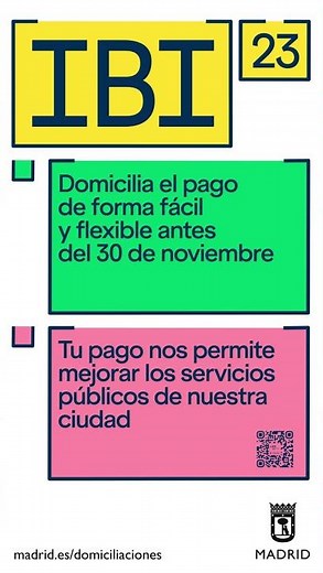 Domiciliación IBI Madrid 2023