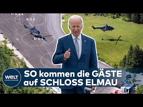 G7-Gipfel: Biden landet mit der Air Force One - Per Hubschrauber geht es Richtung Schloss Elmau