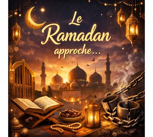 Le Ramadan approche… ⏳ Il ne reste que quelques jours avant l’entrée dans ce mois béni, un mois qu’Allah a honoré plus que tous les autres. Un mois où les portes du Paradis s’ouvrent, où les portes de l’Enfer se ferment, et où les diables sont enchaînés. C’est une opportunité immense pour celui qui cherche le pardon, une chance unique pour se rapprocher d’Allah, un rappel pour le cœur avant que le temps ne nous échappe. Préparons-nous dès maintenant : purifions nos intentions, augmentons nos pri