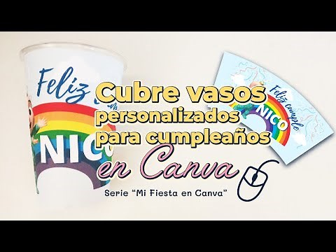 VASOS PERSONALIZADOS en CANVA + Plantilla GRATIS