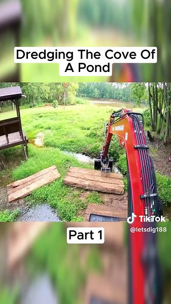 Dredging The Cove Of A Pond #pond #truck